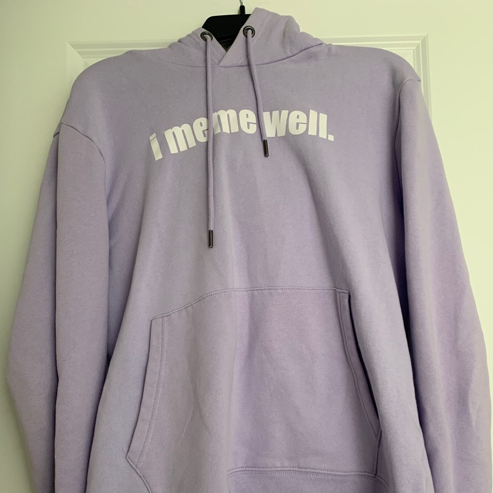 purple i meme well hoodie